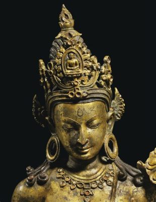  Head of Avalokitesvara Bodhisattva - A Glimpse into Tranquil Compassion and Serene Majesty